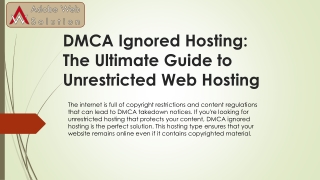 dmca ignored hosting the ultimate guide to unrestricted web hosting