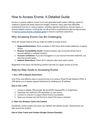 how to access erome a detailed guide