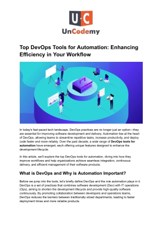 top devops tools for automation enhancing