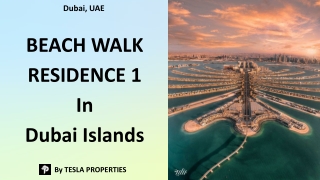 BEACH WALK RESIDENCE In Dubai Island-Tesla Properties for Luxury Villas For Rent