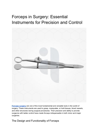 Forceps Surgery