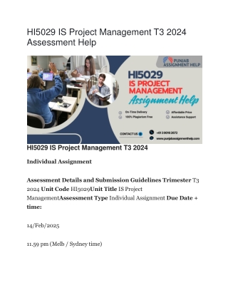 hi5029 is project management t3 2024 assessment
