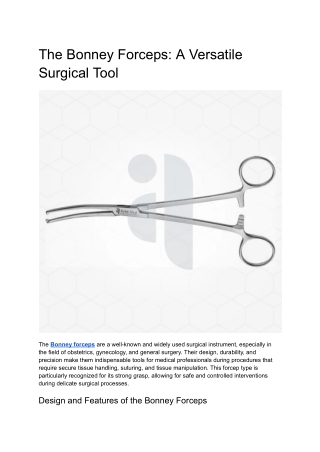 Bonney Forceps