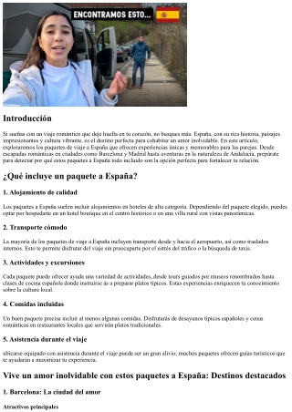 Vive un amor inolvidable con estos paquetes a España