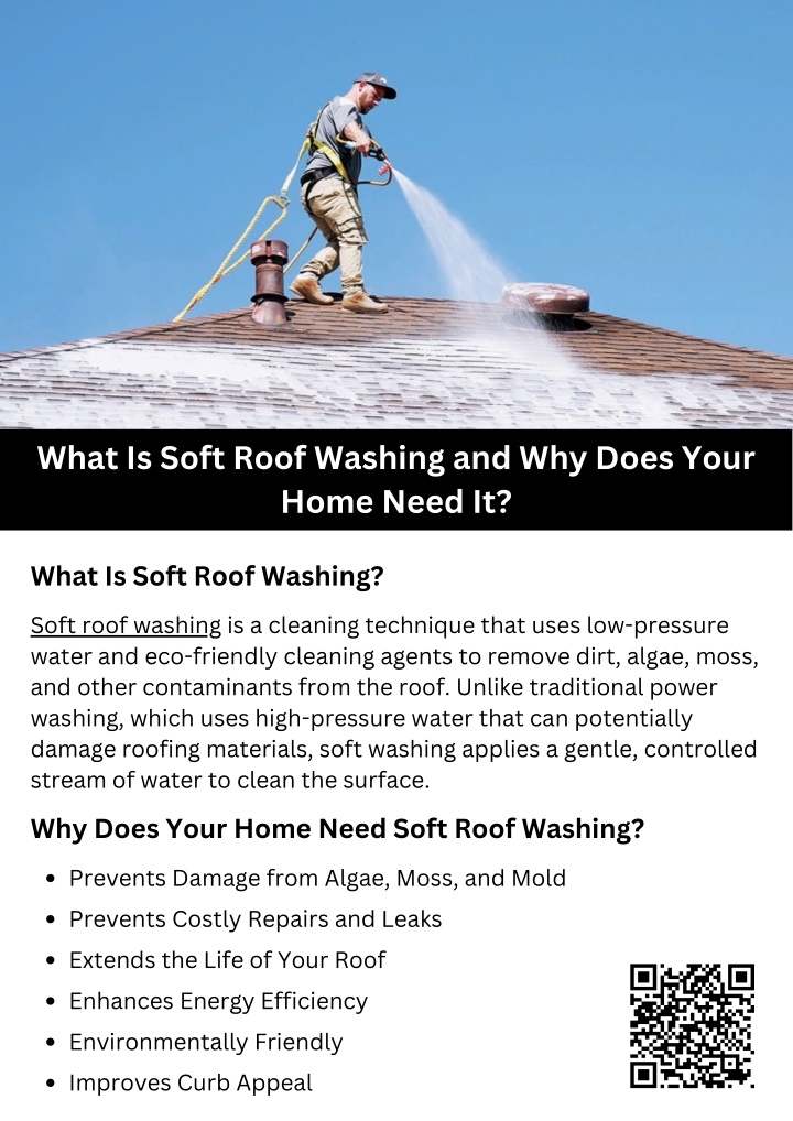 what is soft roof washing and why does your home