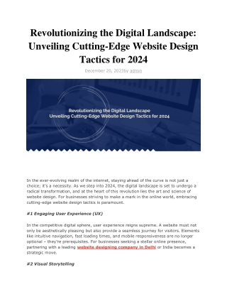 revolutionizing the digital landscape unveiling