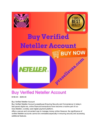 Buy Verified Neteller Account