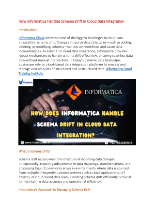 how informatica handles schema drift in cloud