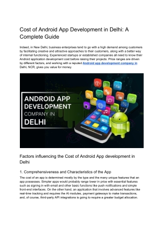 cost of android app development in delhi