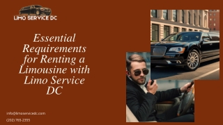 essential requirements for renting a limousine