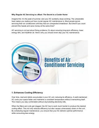 why regular ac servicing is a must the secret