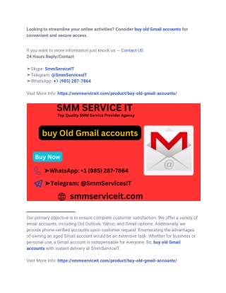 Top 3 Sites to Buy Old Gmail Accounts