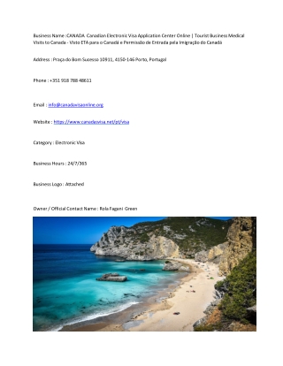 CANADA  Canadian Electronic Visa Application Center Online | Tourist Business Me