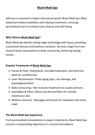 blush medi spa self care is essential in today