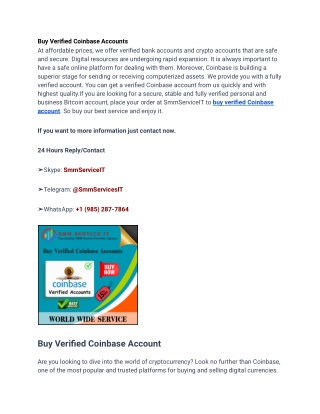 3 Best Trustable Sites to Buy Verified Coinbase Account