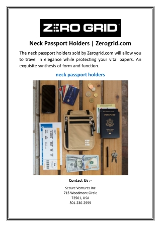 neck passport holders zerogrid com