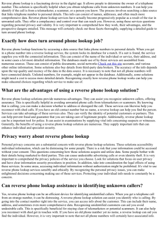 The Benefits And Dangers Of A Reverse Phone Lookup -  Having A Look At The  Bene