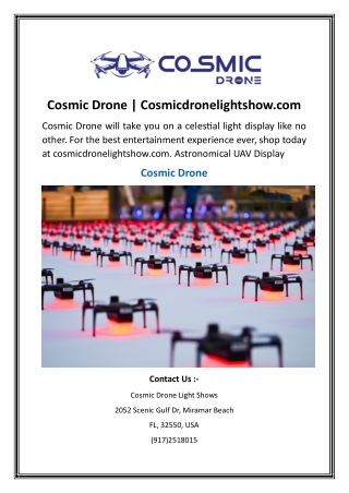 Cosmic Drone | Cosmicdronelightshow.com