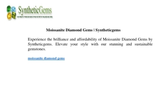 moissanite diamond gems syntheticgems