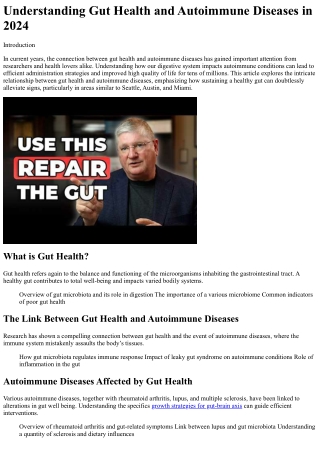 understanding gut health and autoimmune diseases