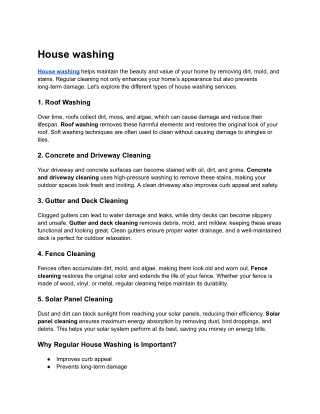 House washing