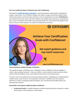 pass your lookml developer certification exam