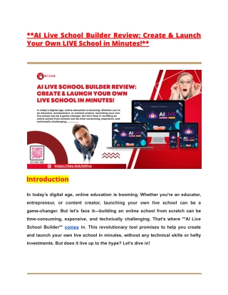 ai live school builder review create launch your