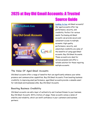 2025 at Buy Old Gmail Accounts_ A Trusted Source Guide