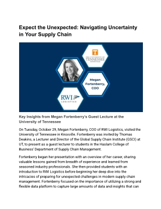 expect the unexpected navigating uncertainty