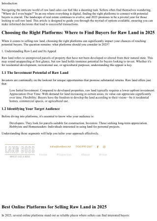 Choosing the Right Platforms: Where to Find Buyers for Raw Land in 2025