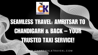 Swift & Safe Rides: Amritsar to Chandigarh & Back!