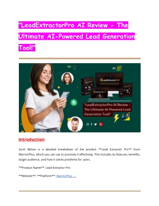 leadextractorpro ai review the ultimate