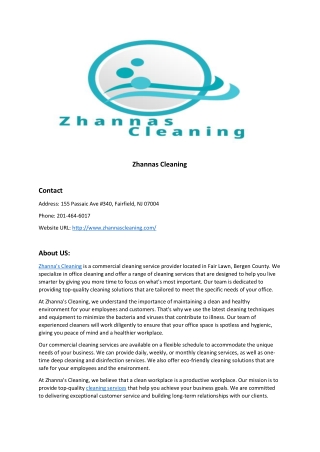 zhannas cleaning