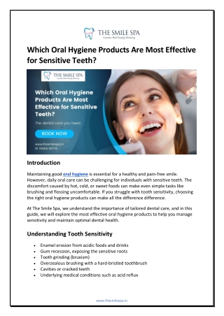 Which Oral Hygiene Products Are Most Effective for Sensitive Teeth