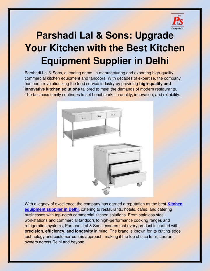 parshadi lal sons upgrade your kitchen with