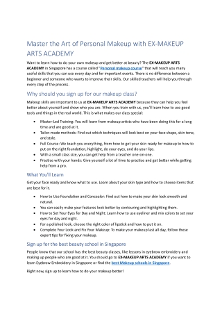Best makeup school