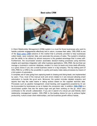 Best sales CRM | OWL-PMS