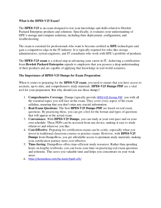 Reliable HPE0-V25 Dumps PDF by DumpsBoss  Master Your Exam