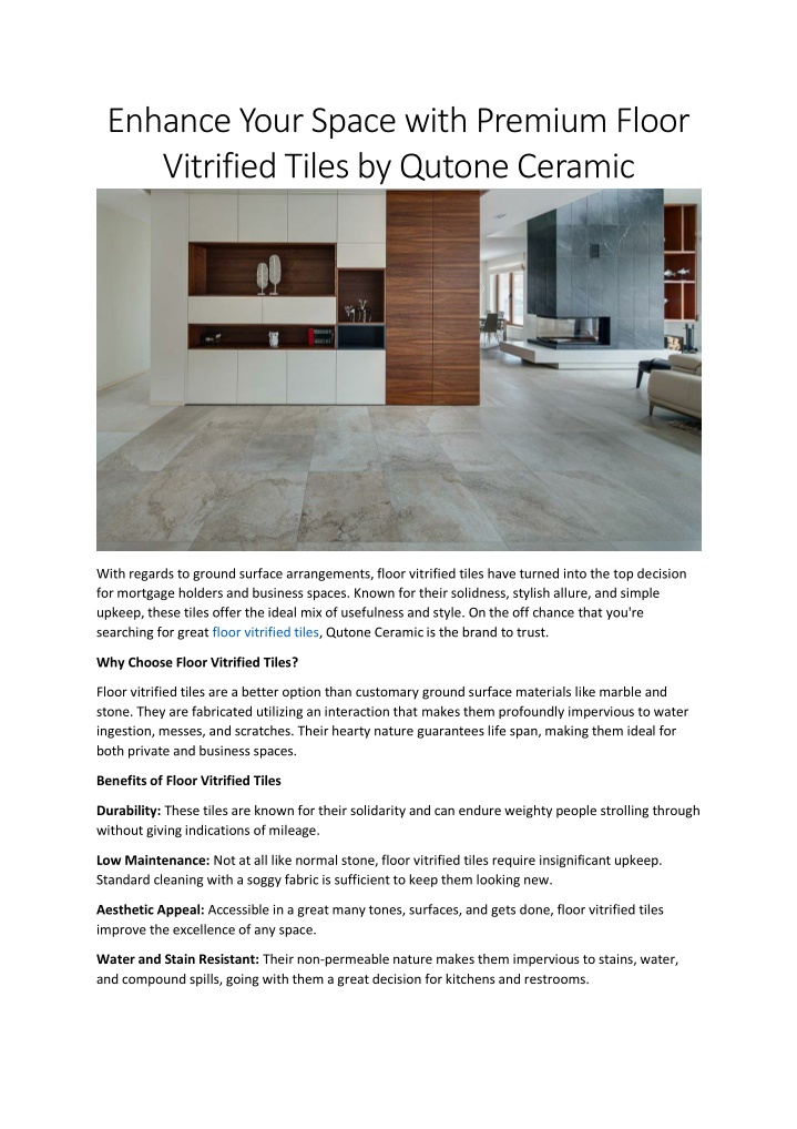 enhance your space with premium floor vitrified