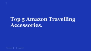 Top 5 amazon products for travel