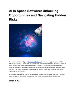 ai in space software unlocking opportunities
