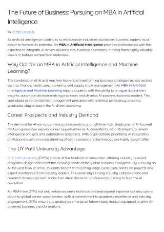 the future of business pursuing