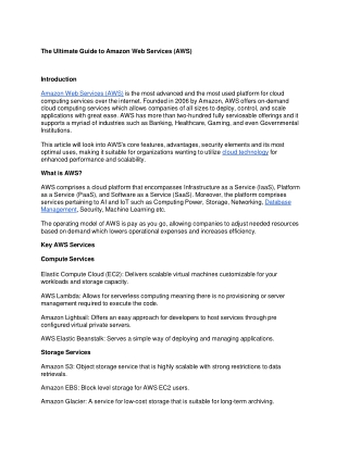 Amazon Web Services