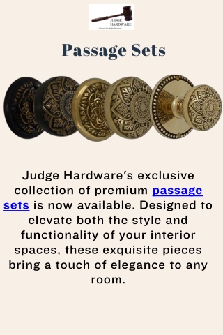 Passage Sets