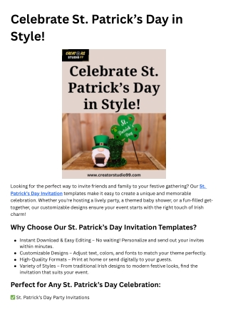 celebrate st patrick s day in style