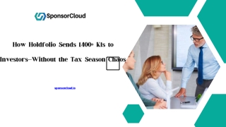 How Holdfolio Sends 1,400  K1s to Investors—Without the Tax Season Chaos