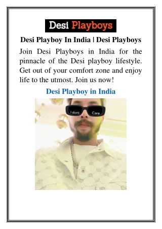 Desi Playboy In India Desi Playboys