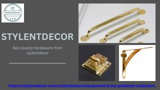 Unlacquered Brass Polished Collection - StylentDecor