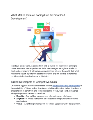 What Makes India a Leading Hub for Front-End Development