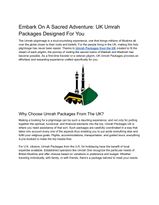 Embark On A Sacred Adventure_ UK Umrah Packages Designed For You